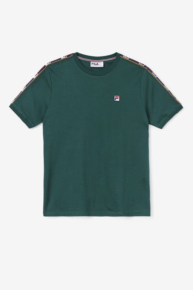 Fila T-Shirt Oliver Mens Green - India RXB-654382